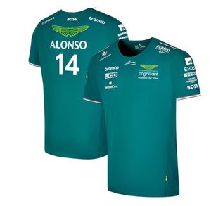 Hot selling zomer 2024 nieuwe F1 racewagen Aston Martin Racing Team Edition racepak sneldrogend T-shirt met korte mouwen
