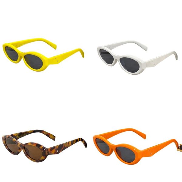 Vente chaude lunettes de soleil designer femmes uv400 protection jaune cadre pc oeil de chat plaqué lettres d'argent miroir jambes lunettes optiques motif léopard adumbral hj073 C4