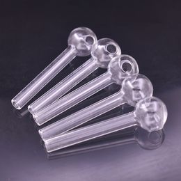 Vente chaude épais Pyrex verre brûleur à mazout tuyau petit mini tuyau de fumée adaptateur de clou d'huile pour Dab Rig Bong accessoires meilleur cadeau pour fumeur Dabbler Test paille tuyau en verre