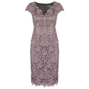 Hot Selling V Neck Cap Mouwen Lace Mother of the Bride Dresses Mother of the Groom Dresses 302y