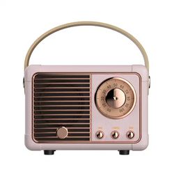 Hot Selling Vintage Kleine Mini Luide Camping Outdoor luidspreker Geschenken Draadloze Bluetooth-luidspreker met Fm-radio Retro luidspreker