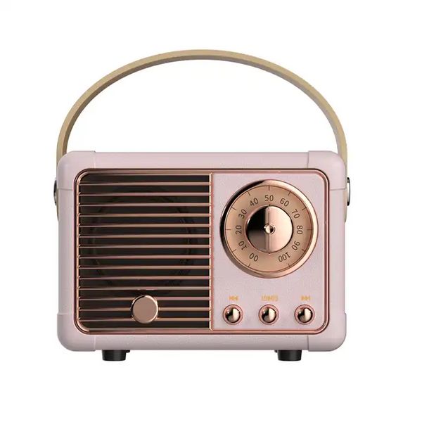 Vente chaude Vintage petit Mini haut-parleur de Camping en plein air cadeaux sans fil Bluetooth haut-parleur avec Radio Fm haut-parleur rétro