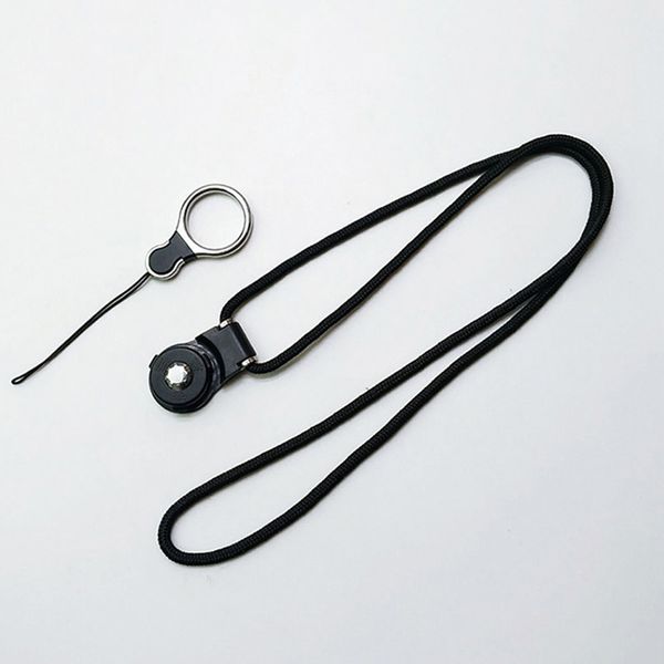 Cuerda colgante de cordón trenzado de nailon para cámara de teléfono móvil, correa de cuello personalizada MP3 para soporte de anillo, venta al por mayor