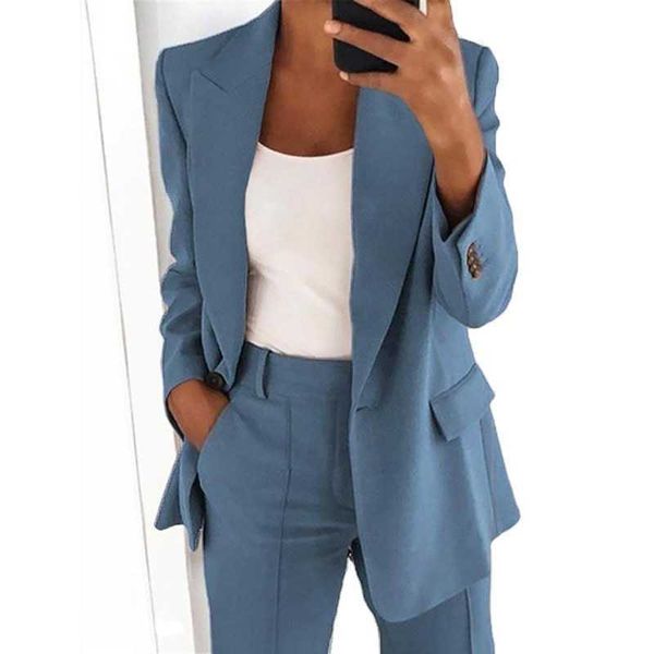 Vente chaude pour femmes femmes à manches longues et pantalon à manches longues et pantalon pour le blazer de femmes de bureau officiel