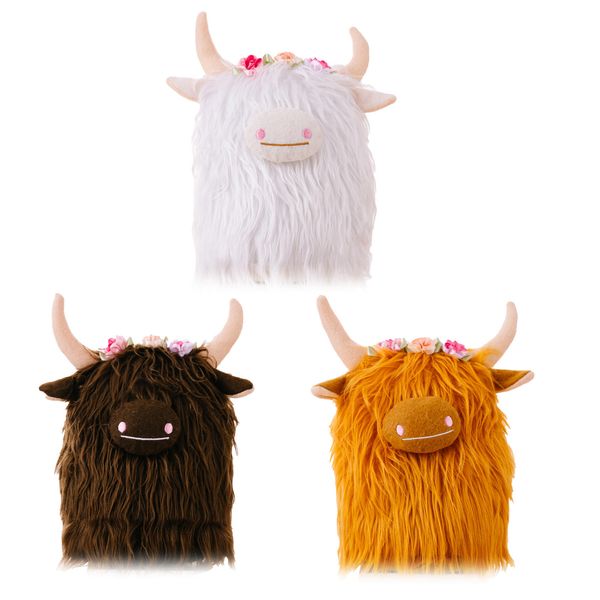 Vendre à chaud yak highland vache en peluche de poupées pour enfants simulation en peluche pour petits enfants