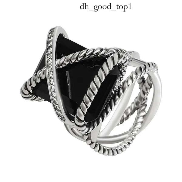 Vente à chaud yurma david band anneaux designer bijoux de mode pour hommes femmes 18 km plaqué avec câble de perceuse fil vintage x fiançailles de forme beaux cadeaux david 911