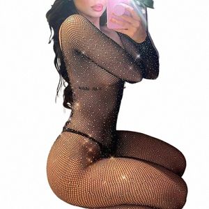 Hot sexy visnet bodysuit hol erotische lg mouw lingerie vrouwen mesh body kousen sex porno kostuum crotchl panty 59bs #