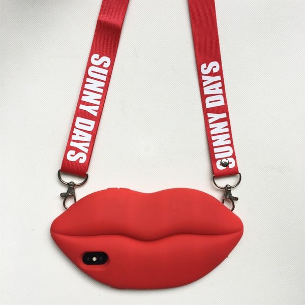 Hot Sexy Red Lips Phone Cases pour iPhone 12 11 pro X XR XS MAX 8 7 6S Plus Coque arrière en silicone souple TPU Bumper Housse de protection arrière