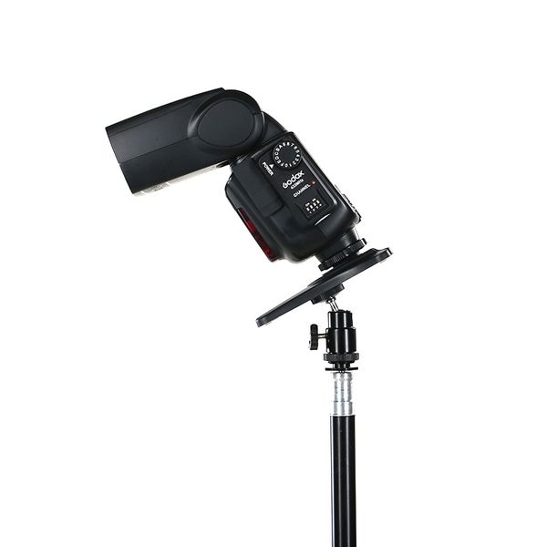 Support de lampe flash panoramique et inclinable, support de caméra, moniteur à vis 1/4, panoramique, inclinaison carrée