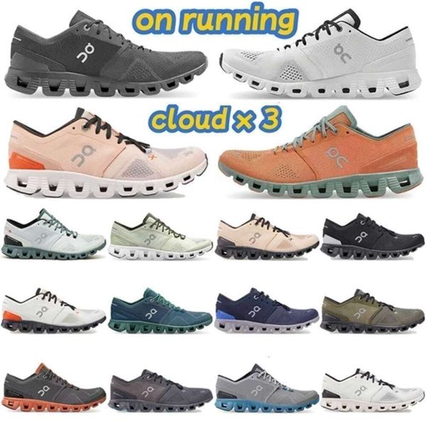 Chaussures CHAUDES Sur Cloud X 3noir blanc rose sable orange Aloe ivoire cadre frêne rose sable Mode jeunesse Lightweight Runner sneakersblack ca