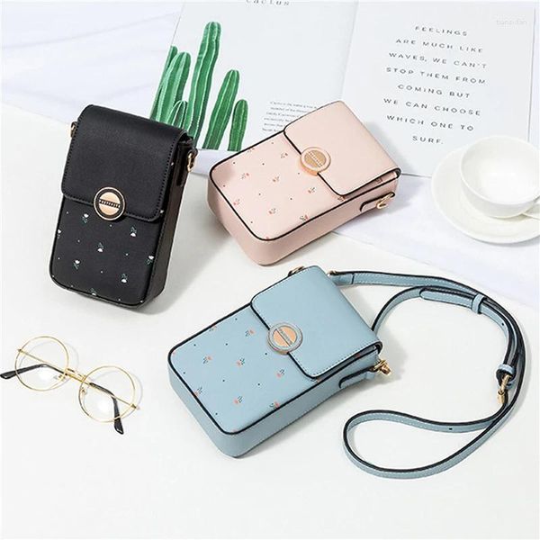 Sacs à bandoulins à chaud imprimer Messenger femme 2024 Fashion Small Crossbody for Mobile Phone Mini Pu Leather Sac Girls