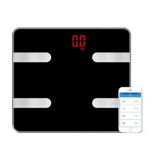 Hot Smart Balance Báscula electrónica de piso Báscula de peso para el baño Hogar Mi Báscula de grasa corporal Bluetooth IMC humano Porcentaje de grasa H1229