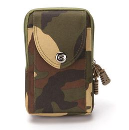 Sac Vertical camouflage solide pour hommes, sac de taille portable d'escalade, voyage tactique oxford wllet, porte-monnaie étanche et tendance