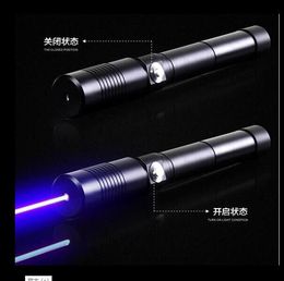 CHAUD!SOS militaire haute puissance 500000m 450nm pointeur laser bleu lampe de poche laser faisceau le plus puissant torche laser chasse + lunettes + boîte en métal