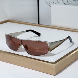 Hot Steampunk Lunettes de soleil à lentille une pièce Hommes Femmes CL40283U Été Designer populaire Élégant Conduite en plein air Anti-Ultraviolet Rétro Lunettes Lunettes en métal avec boîte