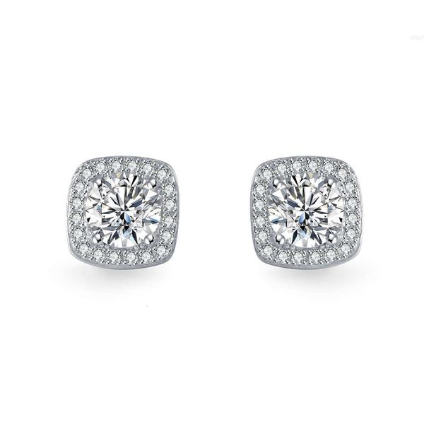 Boucles d'oreilles tendance en pierre chaude, bijoux en argent 925, vente en gros, Moissanite