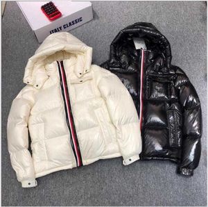 Style chaud hommes manteau à capuche épais doux chaud Double fermeture éclair imperméable Parkas noir blanc veste conception de poche droite