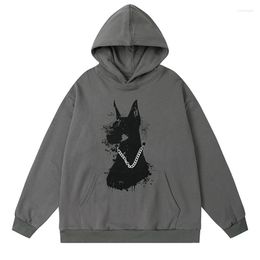 Heiße art männer Hoodies 2023 Männer Hoodie Sweatshirt Hip Hop Dobermann Hund Drucken Mit Kapuze Streetwear Harajuku Mode Casual Pullover männlichen