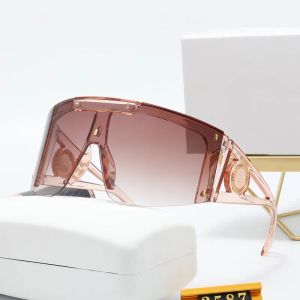 Estilo caliente para mujer gafas de sol para mujer gafas de sol de lujo hombres Montura de gafas Gafas de hombre integradas Color de tendencia gafas de conducción de gran tamaño con caja original