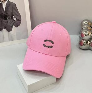 Hot Stijlen Luxe Ingelegde Kristallen Baseball Cap Ball Caps Mode Mannen Vrouwen Emmer Hoeden Beanie Petten Effen Kleur Ontwerper merk Dubbele Letter Zomer Vizieren Hoed