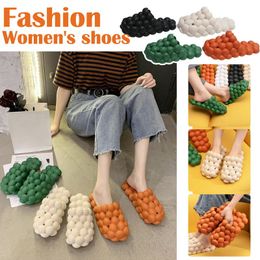 Hete zomer dames slippers nieuwe persoonlijkheid bubble mode slippers huismassage bodem dames sandalen 2021 mannen glijbanen wll1297