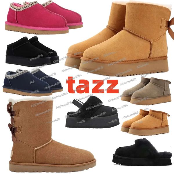 Botas Tasman calientes Ug Chesut Diseñador Piel de oveja Tazz Botines para mujer Australia Descuento grande Ultra Mini Plataforma Ity Slide Bota de nieve