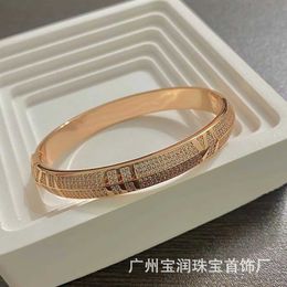 Tiffay – Bracelet numérique romain CNC en or, Version haute, avec diamants complets, mode, luxe léger et sens avancé, KPG5, tendance