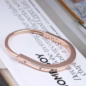 Bracelet tiffay Lock pour femmes, Collection de bijoux légers de luxe, mode galvanisée, or Rose 18 carats, EB2A, tendance