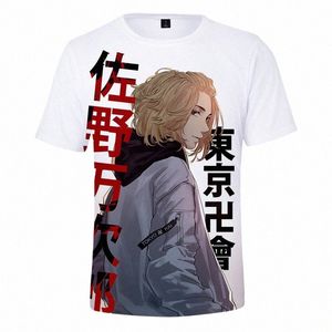Hot Tokyo Revengers Cosplay Mannen T-shirt Sano Manjirou Ken Ryuguji Haori Anime t-shirt Zomer Korte mouwen Mannen kleding tee tops I2is #