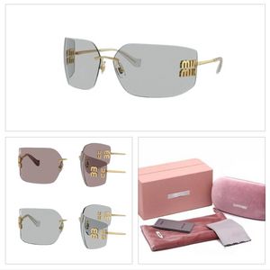 HOT top Designer Miumius Runway lunettes de soleil T-Table lunettes de haute qualité sans cadre carré plage vacances SMU54Y SMU11WS SMU09WS