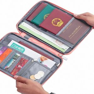 Hot Travel Wallet Family Passport Holder Creative Imperproof Document Case Organizer Accoux de voyage Document Sac Holder K14R #