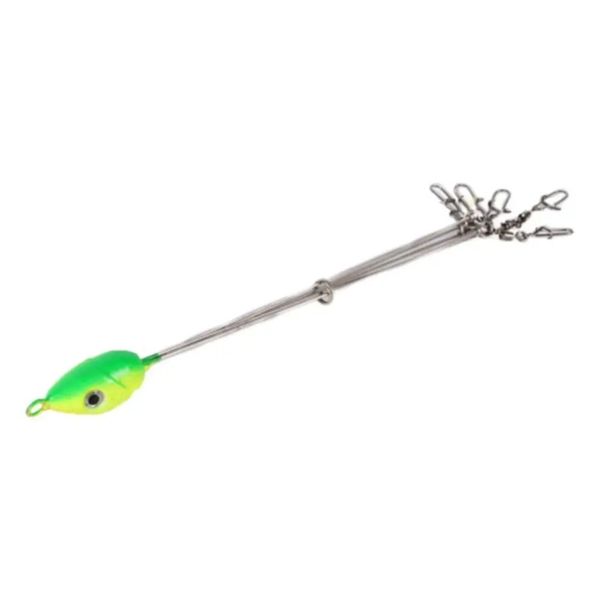 Hot Umbrella Fishing Lure Rig 5 Arms Alabama Rig Tackle Tackle Herramientas de pesca Cebo Acero Giratorio Atrapado Grupo de acero inoxidable V3H5