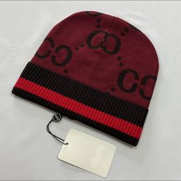 Hot unisexe marque bonnet broderie Autume hiver designer de luxe hip hop casquette de laine décontractée hommes en plein air chapeau tricoté femmes casquettes de crâne chaudes en plein air