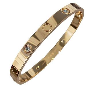 Bracelet de Couple classique en or V, cinquième génération, plaqué épais, lumière Rose, Q3g3