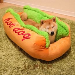 Hot Diversen Size Lounger Lounger Kennel Mat Fiber Pet Puppy Warm Soft Bed House Product voor Dog and Cat LJ201201