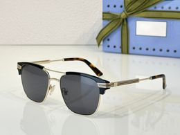 ANDITA GG gafas de sol de diseñador para hombre para hombre 0241 gafas de sol de media montura para mujer diseño de metal vidrio UV400 lente protectora Gafas retro graduadas personalizables