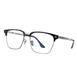 montures de lunettes de soleil de mode vintage chaudes pour femmes et hommes monture noire argentée pour hommes plaine avec lentilles de revêtement EMI montures de lunettes verre de prescription personnalisable