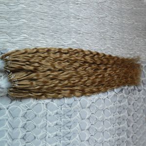 Heet Maagd Mongoolse Kinky Krullend Haar 200s Breng Natural Hair Micro Link Hair Extensions Human 200g Micro Bead Extensions