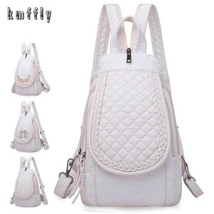 Hot White Women Rugzak Dameskleding Zachte Lederen Rugzakken Dames Tassen Sac A Can Schooltassen voor Meisjes Reizen Back Pack Rugzakken