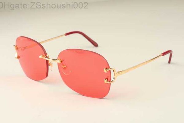 Óculos de sol de metal neutro sem moldura por atacado quente 4193829 moda masculina de alta qualidade frete grátis tamanho 62-18-135mm 5WPM
