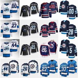 Jets de hockey chauds de Winnipeg 37 Connor Hellebuyck Jersey 26 Blake Wheeler 5 Brenden Dillon 21 Dominic Toninato 28 Brad Lambert 27 Nikolaj Ehlers