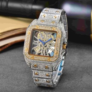 Heet dameshorloge Luxe ontwerper Neutraal horloge Klassiek volledig diamanten horloge Quartz uurwerk Horloge roestvrijstalen band opvouwbaar Montre De Luxe