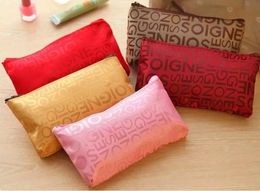 Bolsa de cosméticos con letras pequeñas para mujer, bolsa de maquillaje coreana, organizador de viaje