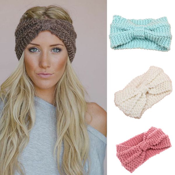 Hot Women Knit Hairband Crochet Bandeau Beanie Ear Warmer Headwrap Turban Bow @ R470