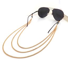 Hete vrouwen zonnebrillen ketting accessoires metaal meerlagige lanyord parel hanglamp brillen string touw fabriek groothandel freeshipping