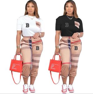 Hot Womens Tracsuits lange mouw sportpak dagelijkse tops en broek dame gestreepte print herfst winter jumpsuit 2 stuks outfits sport sweatsuit