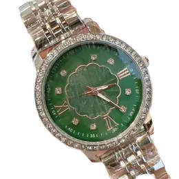 Reloj de pulsera caliente de alta calidad para mujer, correa de cuero chapada en oro rosa, reloj con bisel luminoso helado, reloj de acero inoxidable Montre de Luxe Sb069 C4