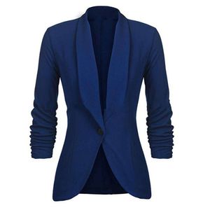Tailles Hot4 Bouton simple Bouton 3/4 Fashion 2022 Blazer Femme Automne Automne Revers d'hiver Veste de costume avant Open