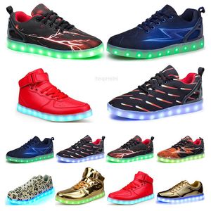 Hotcasual Mens Womens 2023 Chaussures lumineuses Big Taille 36-46 EUR MODE HESTRIPTABLE COFFROTT BLACK BLANC R687