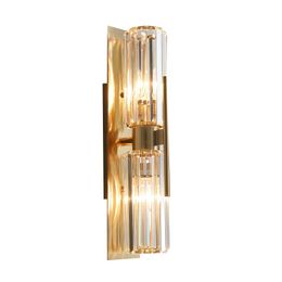 Hotel Home Decor Wandlampen Ontwerper Post Modern Luxe Foyer Slaapkamer Gang Trap Kristallen Wandkandelaars Nordic Hardware Armaturen